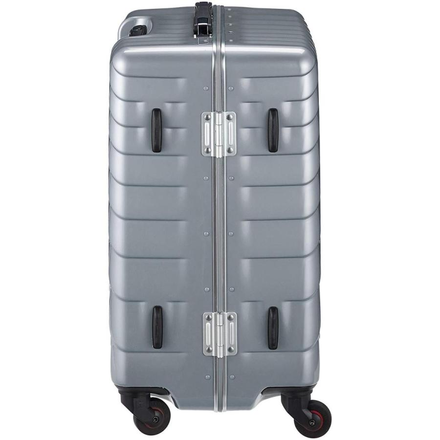 独特な ヒデオワカマツ スーツケース シルバー 3.9kg cm 55 55L 無料預入 M ナロースクエア カジュアルスーツケース