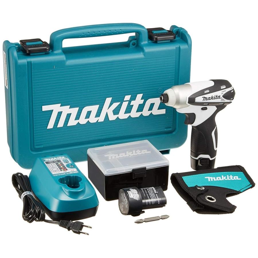 マキタ(Makita) 充電式インパクトドライバ 10.8V 1.3Ah 白 バッテリー2個付き TD090DWXW