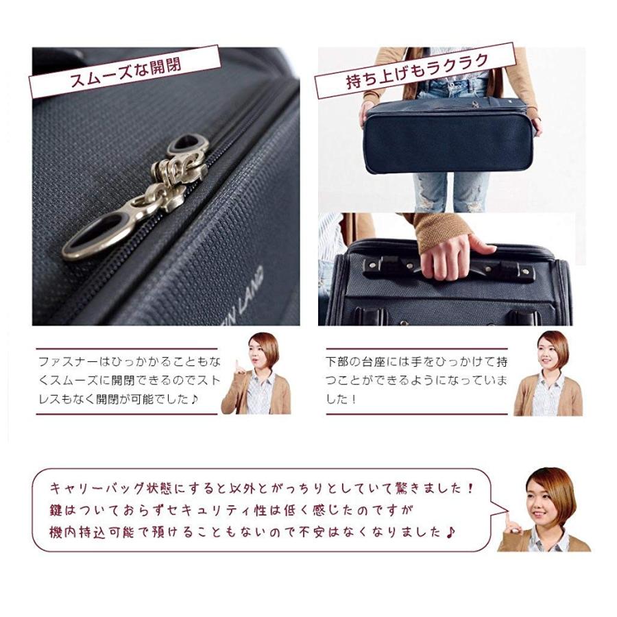 高品質 ブラック Ms 1063r3 折りたたみスーツケース 大容量 超軽量 機内持ち込み ソフト リュック キャリーバッグ スーツケース キャリーバッグ
