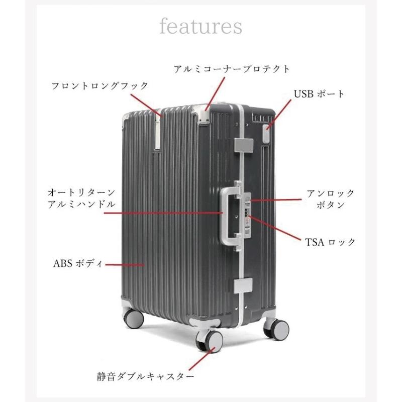 旅行管理者監修 ]フレーム スーツケース m キャリーケース m