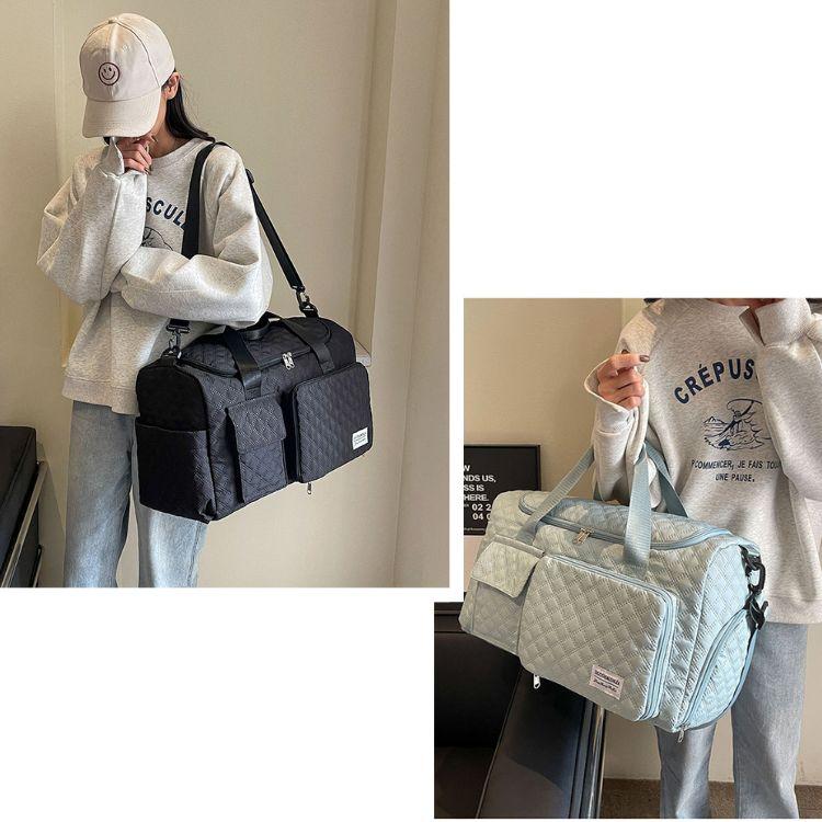 海外直送]キルト風 旅行カバン ボストンバッグ 折り畳み 旅行バッグ