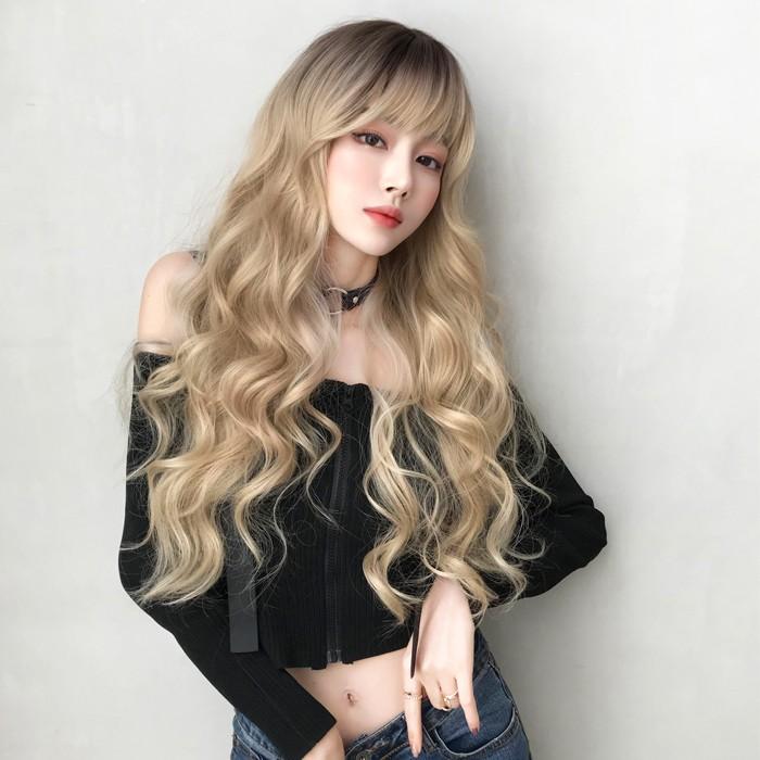 ウィッグ ロング フルウィッグ 自然 セミロング カール 大人ナチュラル
