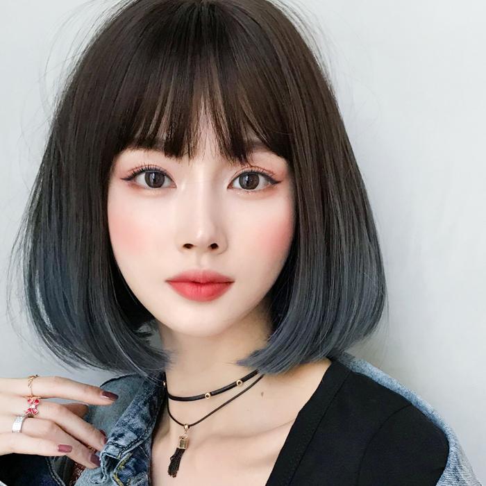 大人可愛いワンカール ミディアムボブウイッグ ≪ バイカラー