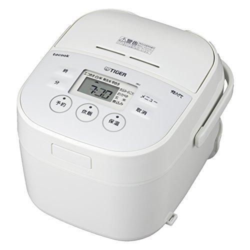 タイガー　炊飯器　マイコン　3合　炊きたて　JBU-A551-W　ホワイト　レシピ付　tacook