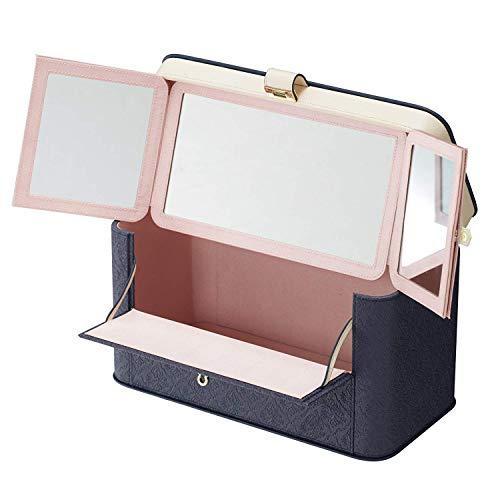 カスタマイズできるとっておきのメイクボックス アラベスク ワイド ロイヤルネイビー 