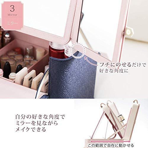 カスタマイズできるとっておきのメイクボックス アラベスク ワイド ロイヤルネイビー 