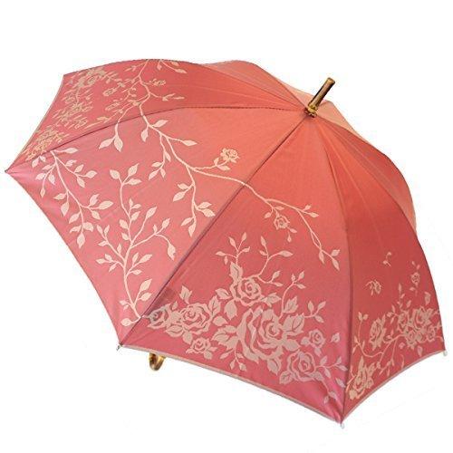 高級甲州織 レディース 雨傘 長傘「kirie」バラ（ローズ）日本製 高級傘 槇田商店 