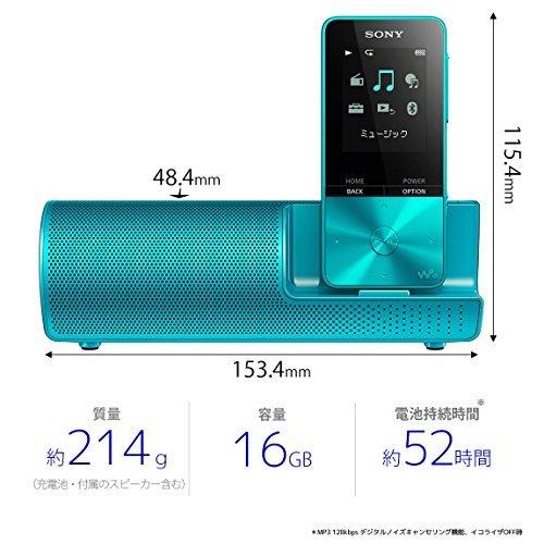 ソニー ウォークマン Sシリーズ 16GB NW-S315K : MP3プレーヤー Bluetooth対応 最大52時間連続再生 イヤホン/スピーカー 