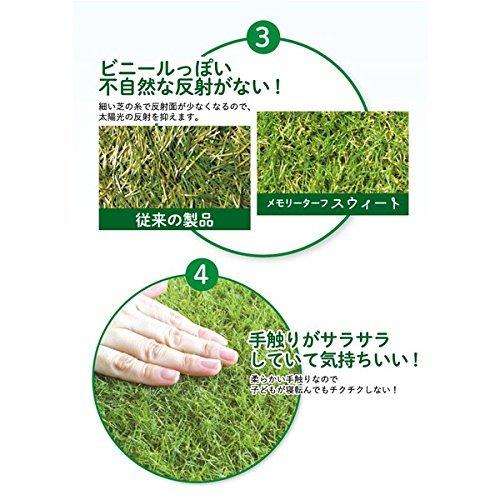 高品質 形状記憶 人工芝 メモリーターフ スウィート 巾1m×長さ10m(芝の長さ20mm) MTS20-0110 