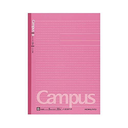 （まとめ） コクヨキャンパスノート（ドット入り罫線・カラー表紙） セミB5 B罫 30枚 ピンク ノ-3CBT-P 1冊 〔×50セット〕