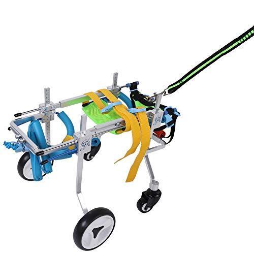 【日本未発売】 犬用歩行器 車椅子 ペット用 歩行器 4輪 犬用 車椅子 調節可能 障害者ペット/犬/猫用 後ろ足 ポータブル(XS) 【2554801613】(12775円)