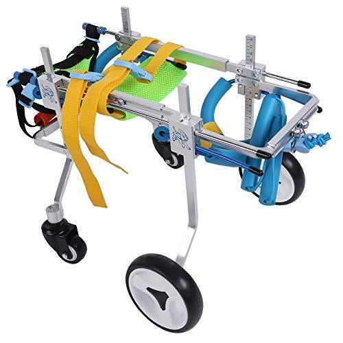 【日本未発売】 犬用歩行器 車椅子 ペット用 歩行器 4輪 犬用 車椅子 調節可能 障害者ペット/犬/猫用 後ろ足 ポータブル(XS) 【2554801613】(12775円)