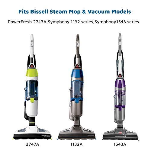 F Flammi スチームモップパッド 交換用 Bissell 1252 1606670 1543 1652 1132M 1530 11326 シンフォニー ハードフロア真空スチー 1132M
