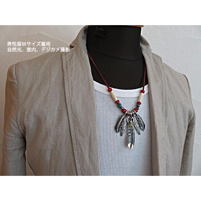 フェザー ネックレス ターコイズ ビーズ シルバー 色 フェザー ネックレス ターコイズ ビーズ シルバー 色