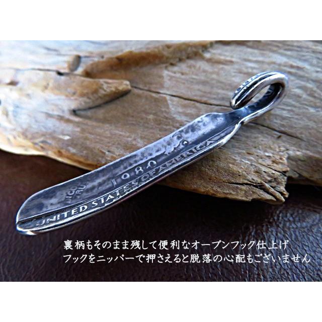 25セント コイン フェザー ネックレス ペンダント シルバー
