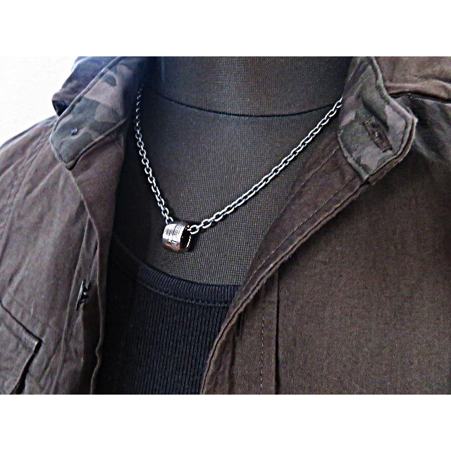 25セント コイン チューブ ネックレス ペンダント シルバー ビーズ