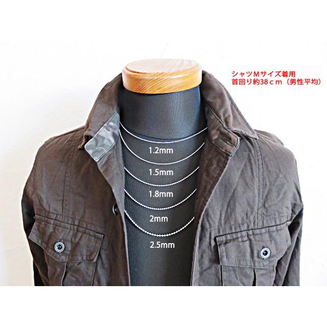 ボールチェーン 2.5mm 60cm ネックレス シルバー925 シルバーチェーンの画像