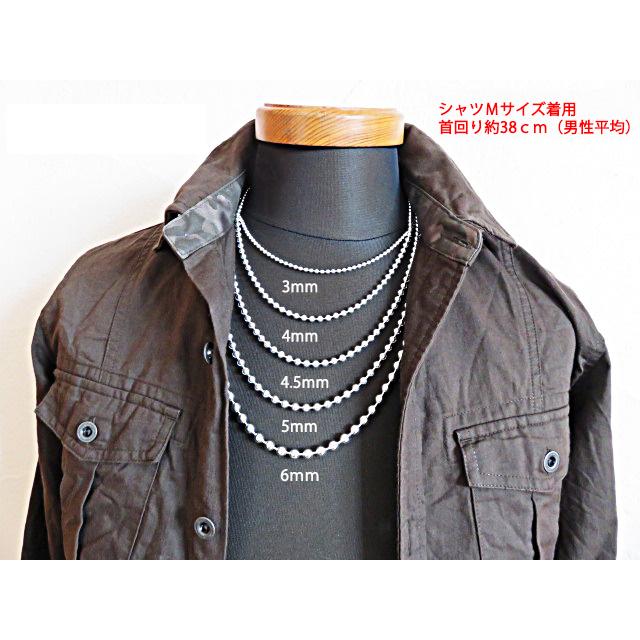 ボールチェーン 5mm 70cm ネックレス シルバー925 シルバーチェーン_2