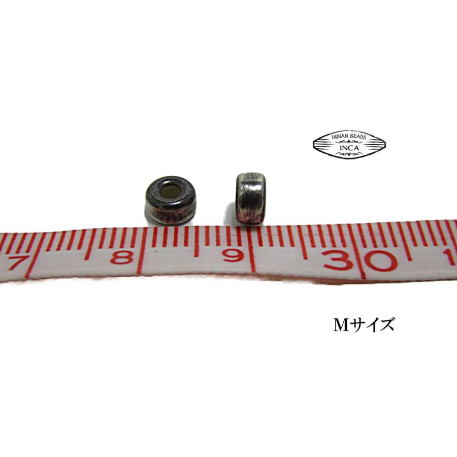 ナバホパール ベンチビーズ シルバー925 インディアンジュエリー ヴィンテージ プレーン ロンデル ドーナツ |  | 02