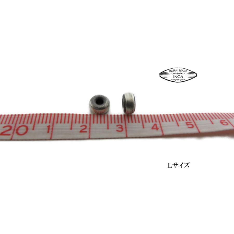 ナバホパール ベンチビーズ シルバー925 インディアンジュエリー ヴィンテージ プレーン ロンデル ドーナツ |  | 03