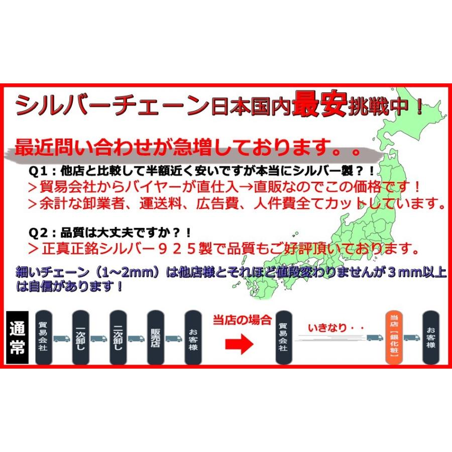 喜平 ネックレス チェーン 約5.5mm 45cm シルバー925 きへい キヘイ｜gingesyo｜04