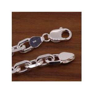 あずきチェーン シルバー925 ネックレス 8.1mm 55cm 太角