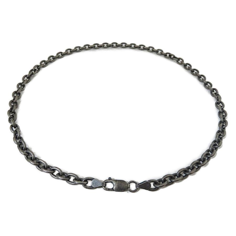 燻しあずきチェーン カット無し シルバー925 5.3mm 40cm〜 シルバー 