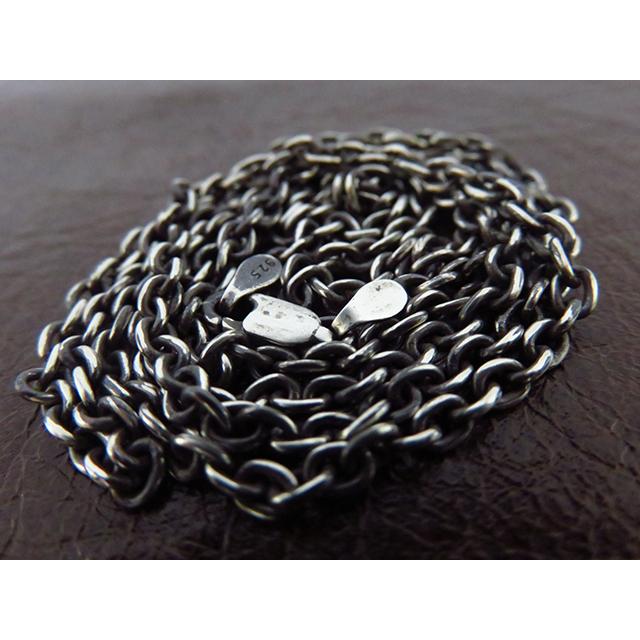燻しあずきチェーン カット無し シルバー925 5.3mm 40cm〜 シルバー  