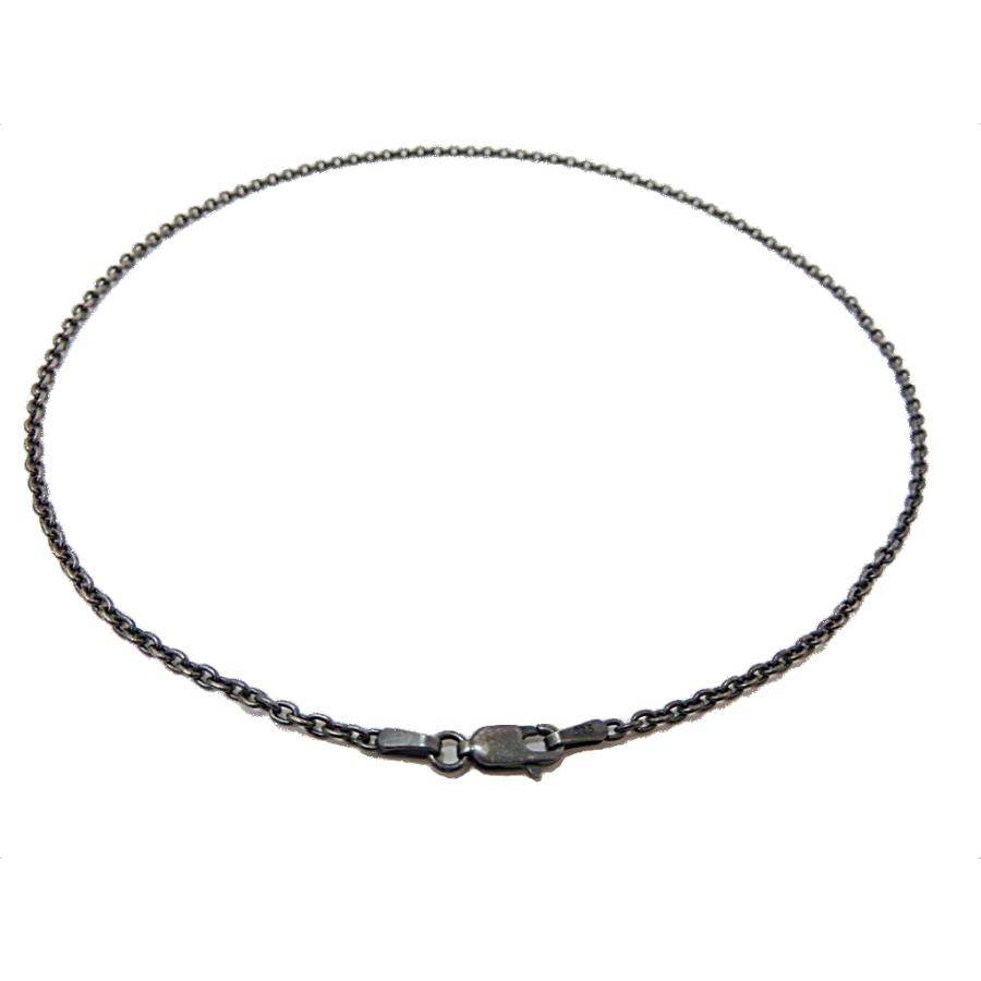 燻しあずきチェーン カット無し シルバー925 2.3mm 50cm 燻しあずきチェーン カット無し シルバー925 2.3mm 50cm
