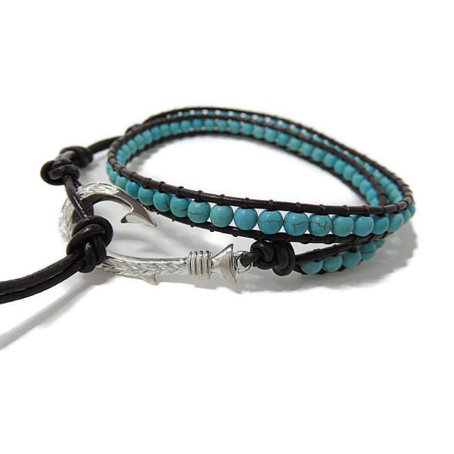 ハワイアンジュエリー ターコイズ ラップブレスレット フィッシュフック 釣り針 シルバー925 Hawaiian Tqblace ジュエリーバイヤー直販店 銀化粧 通販 Yahoo ショッピング
