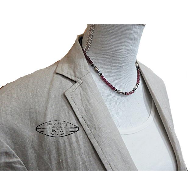 ガーネット ナバホパール ハンドメイド シルバー925 ビーズ
