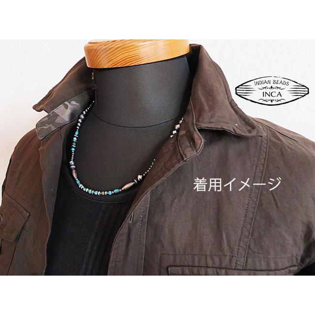インディアンジュエリー ターコイズ ビーズ ネックレス シルバー925