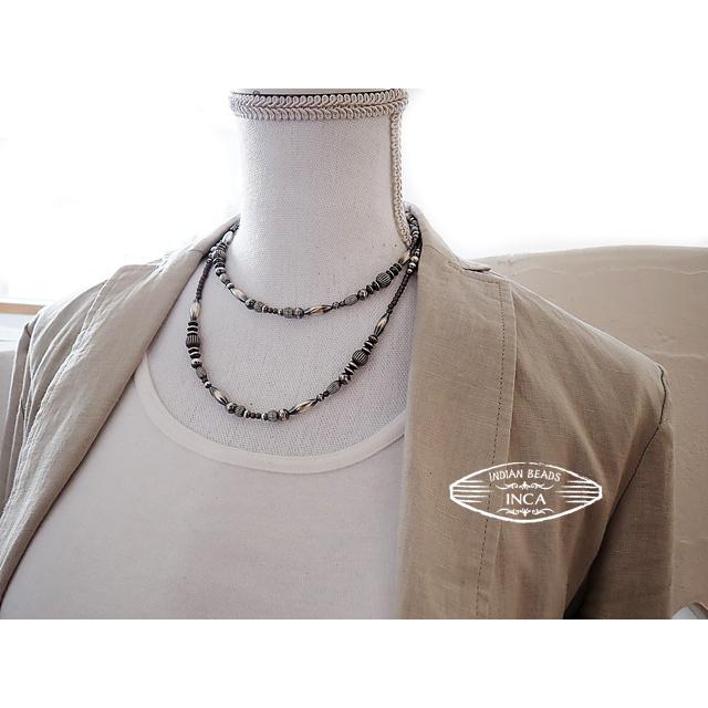 シルバー ビーズ ネックレス 約50cm ナバホ族 シルバー925 インディアンジュエリー ビーズ ネックレス シルバー925 チェーン