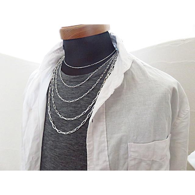 長あずきチェーン 4.2mm 45cm〜 ネックレス シルバー925 アズキ 小豆