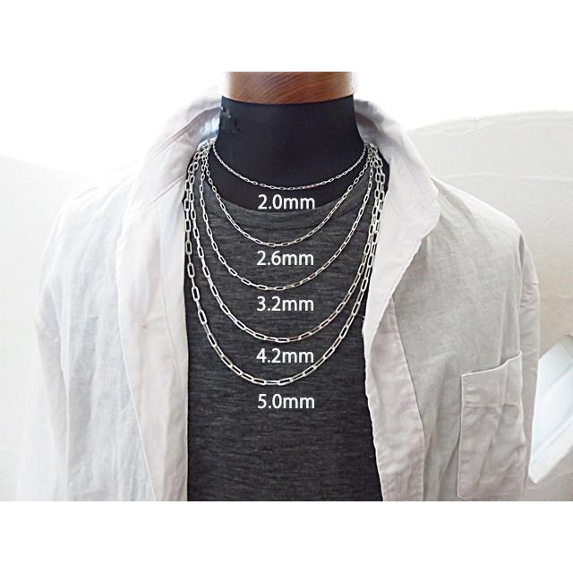 長あずきチェーン 2mm 50cm ネックレス シルバー925 アズキ 小豆