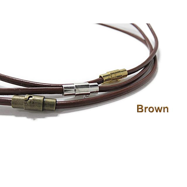 革紐 ネックレス 本革 丸紐 3mm幅 長尺 眼鏡ストラップ 眼鏡ホルダー 65cm 70cm 75cm 80cm 85cm 90cm レザーチョーカー レザーネックレス マグネット |  | 05