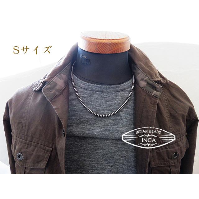 Sサイズ】ナバホパール ビーズネックレス ロンデル ハンドメイド