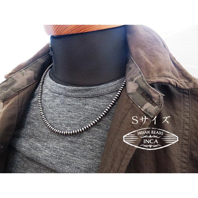 【B.P.P.C.】【Sサイズ】ナバホパール ビーズネックレス Sサイズ】ナバホパール ビーズネックレス ロンデル ハンドメイド