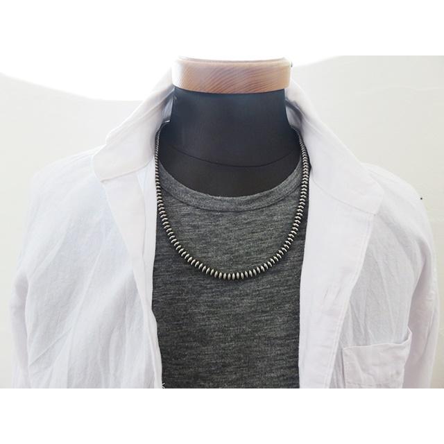 アンティーク　ネックレス　シルバー925 ビーズネックレス ナバホ　民族系 ナバホ ハンドメイド シルバー925 ナバホパールビーズ