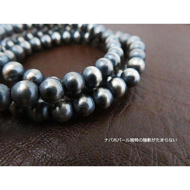 インディアンジュエリー ネックレス ナバホパール ハンドメイド シルバー925 6mm INCA |  | 04