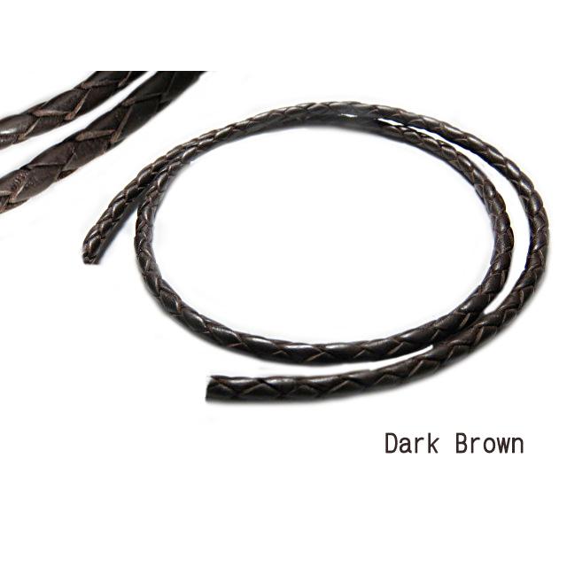 交換用 10cm単位切り売り 革紐 四つ編み 組紐 編紐 レザーネックレス チョーカー 本革 代用 代替品 |  | 02
