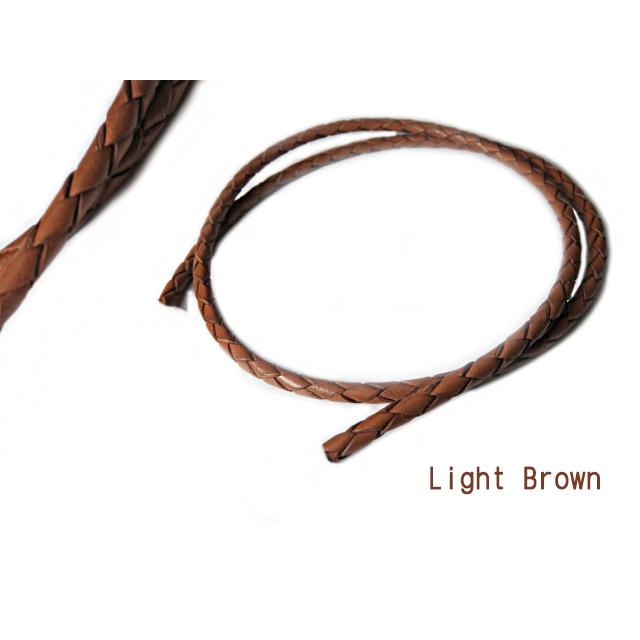 交換用 10cm単位切り売り 革紐 四つ編み 組紐 編紐 レザーネックレス チョーカー 本革 代用 代替品 |  | 03