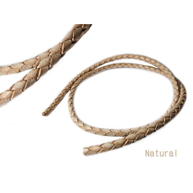 交換用 10cm単位切り売り 革紐 四つ編み 組紐 編紐 レザーネックレス チョーカー 本革 代用 代替品 |  | 04