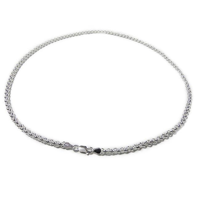 ロールチェーン シルバー925 ネックレス 4.5mm 40cm シルバーチェーン 