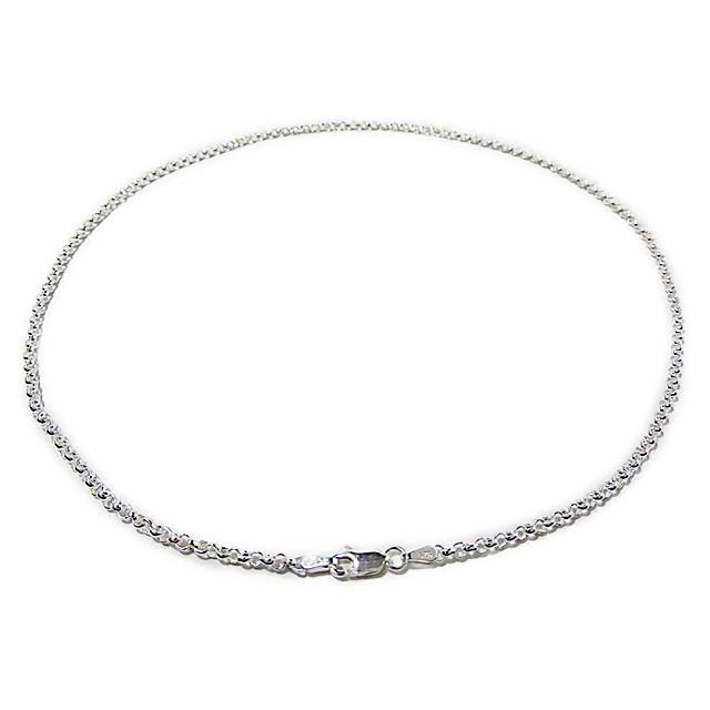 ロールチェーン シルバー925 ネックレス 2.7mm 40cm 約3mm : シルバー