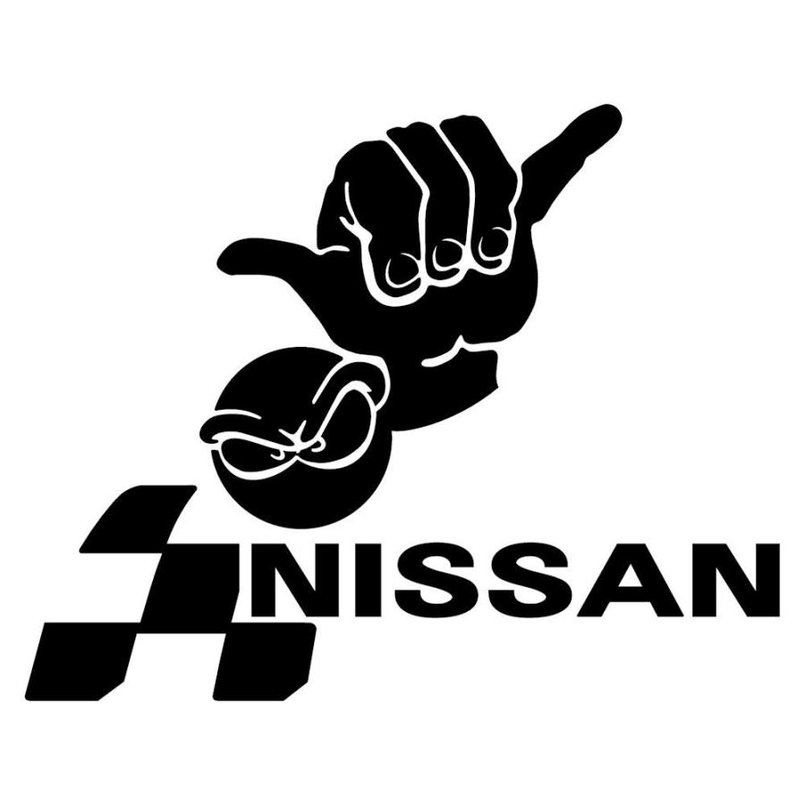 ステッカー ニッサン Nissan 車 メーカー シャカサイン エンブレム C10 011 002 16 銀影工房 通販 Yahoo ショッピング