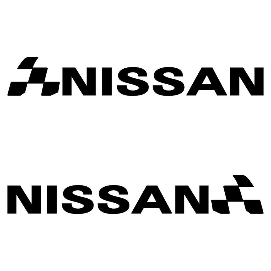 ステッカー 車 ニッサン Nissan かっこいい チェッカー フラッグ スポーツ メーカー ロゴ 左右反転 セット C10 026 002 Tw 03 15 銀影工房 通販 Yahoo ショッピング