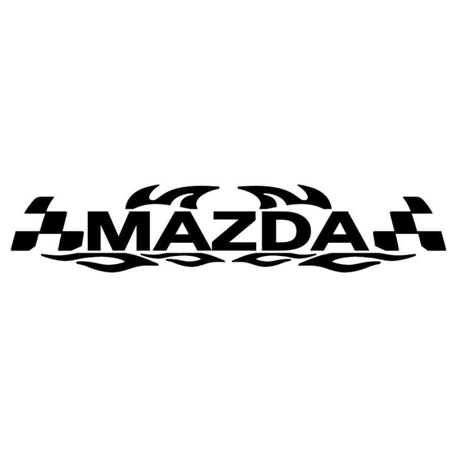 ステッカー 車 かっこいい レーシング スポーツ マツダ Mazda メーカー ロゴ エンブレム カッティング ステッカー C10 027 004 06 28 銀影工房 通販 Yahoo ショッピング