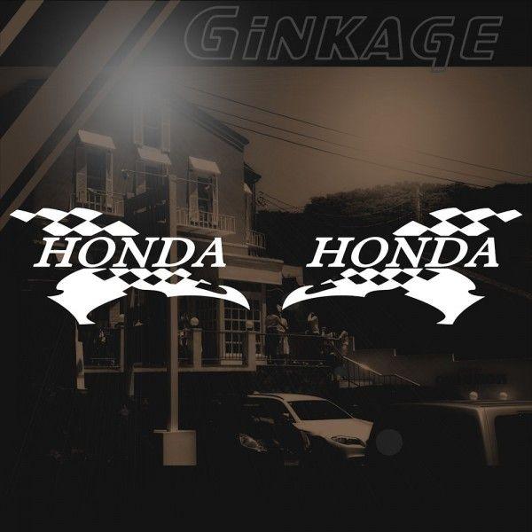Honda ホンダ ステッカー 車 バイク かっこいい 評価 ステッカー左右反転ツインセット カー ブランド 文字 スポーツ レーシング