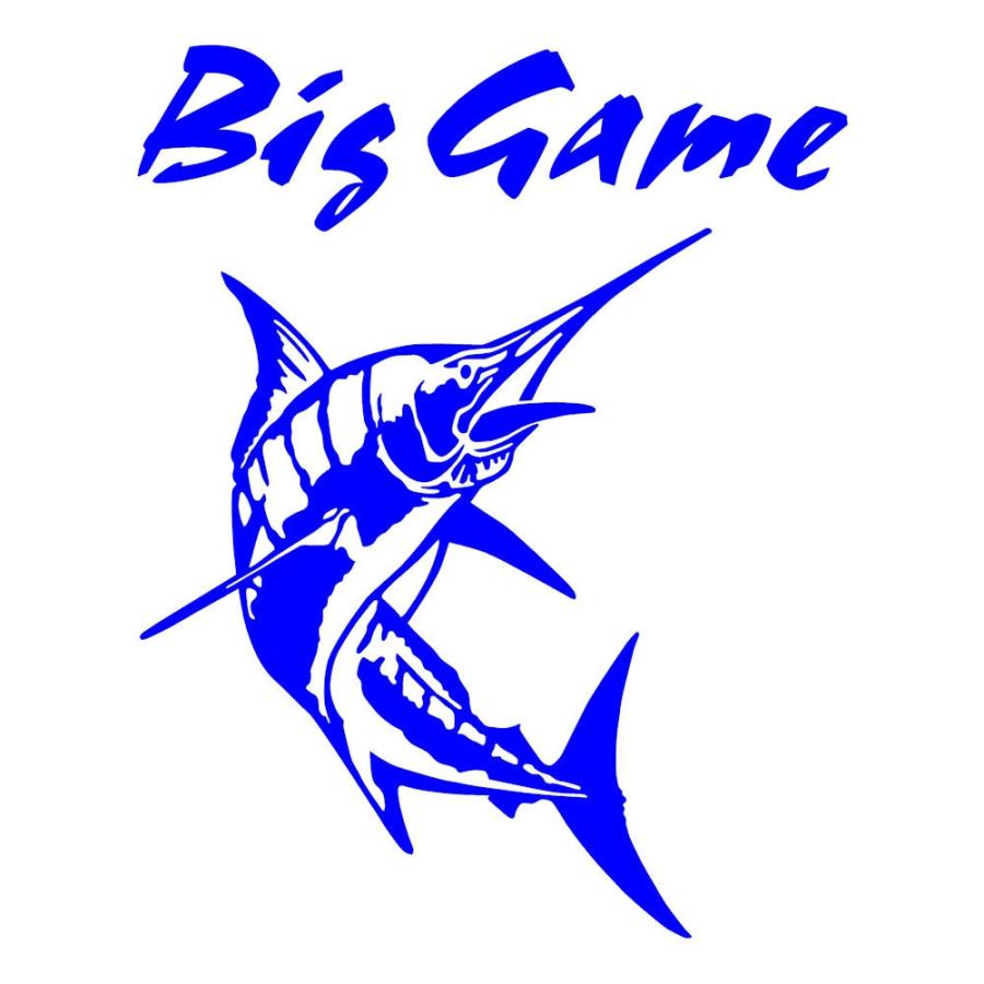 釣り ステッカー かっこいい カジキ クーラー 車 リア用 ｂｉｇ ｇａｍｅ 右向き C11 006 022 R 16 銀影工房 通販 Yahoo ショッピング